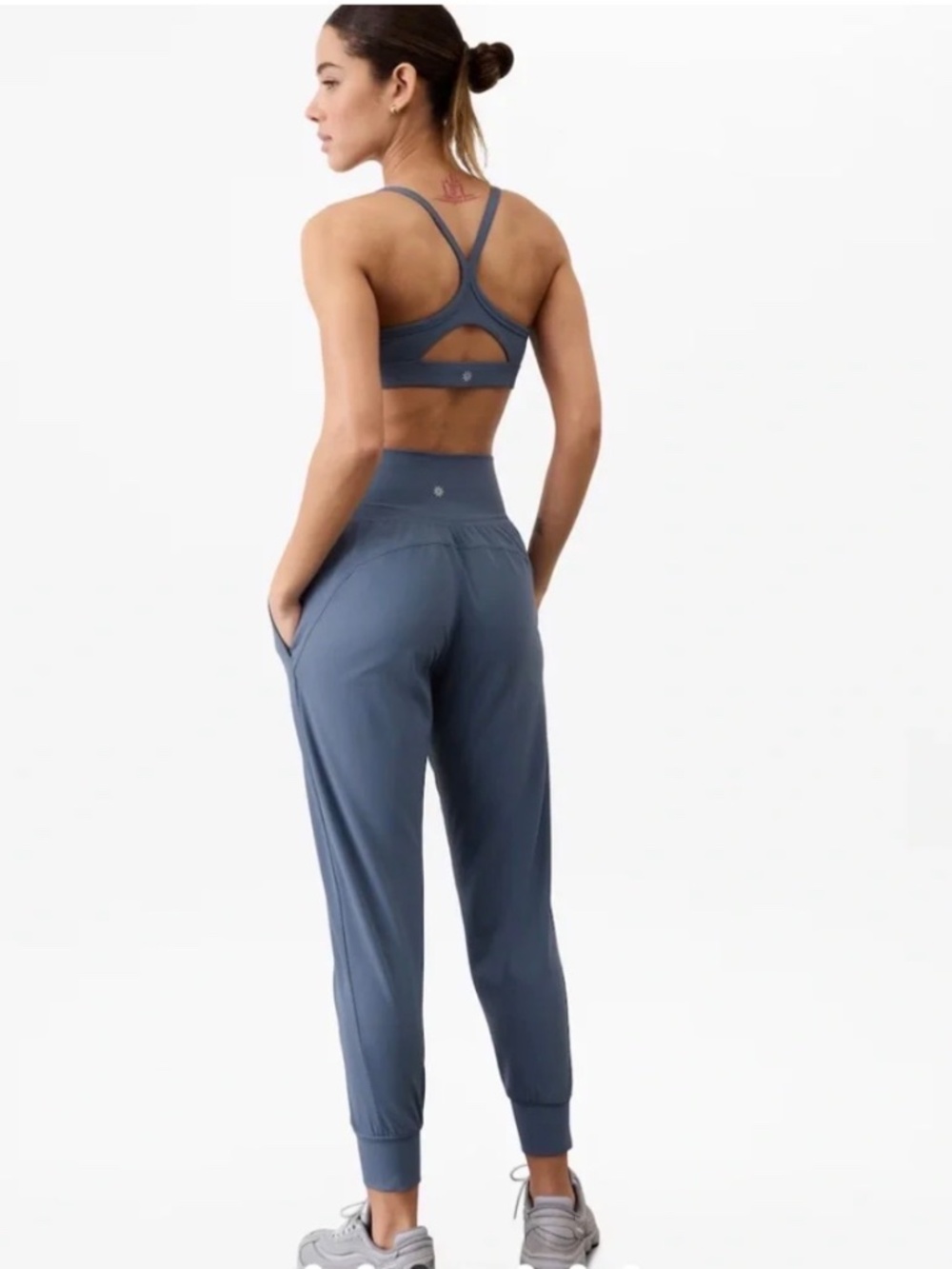 Athleta Salutation High Rise Joggers | XL | Blue | Athleisure Lounge Travel Pant - Picture 2 of 9